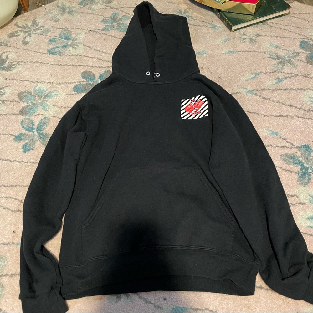 Rose grunge black hoodie